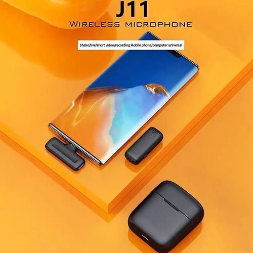 Microphone cravate Typ-C sans fil à réduction de bruit avec baie de charge