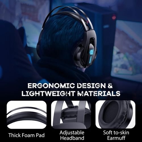 Onikuma Casque de jeu K16 RGB filaire avec micro HD