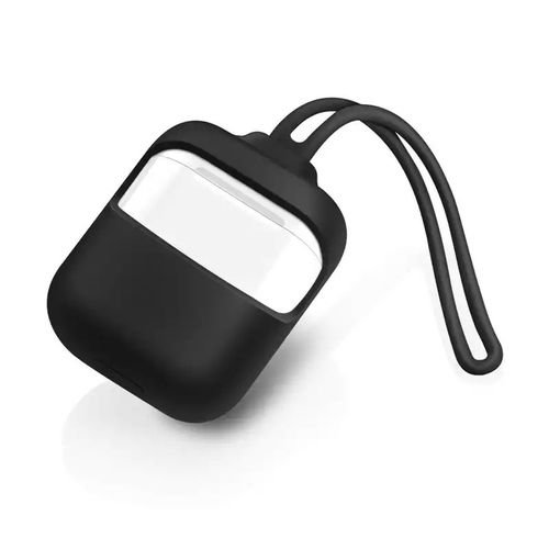 Coque en Silicone housse de protection peau avec sangle antichoc pour Airpod 1/2