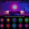 Bande lumineuse LED feux d'artifice, contrôle du son RVB, déconnexion