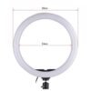 Photographie LED Selfie anneau lumière  trois vitesses en continu éclairage Dimmable 30cm