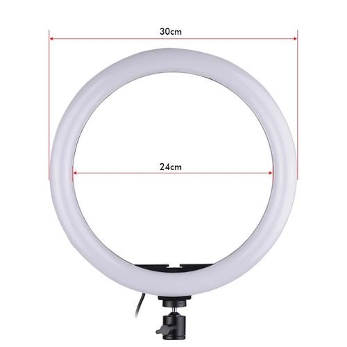 Photographie LED Selfie anneau lumière  trois vitesses en continu éclairage Dimmable 30cm