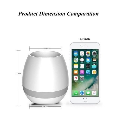 Smart Touch Capteurs LED Night Light LED Musique Bluetooth Pot De Fleur Vase à Fleur De Lumière Jouer Du Piano Décoration Planteur Haut-Parleur