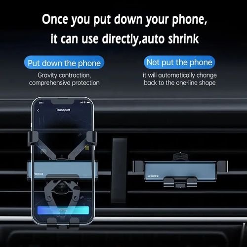 Support de téléphone portable de voiture par gravité, pliable