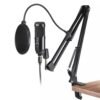 Pack USB Microphone de Studio avec carte son V8 et son Support Flexible