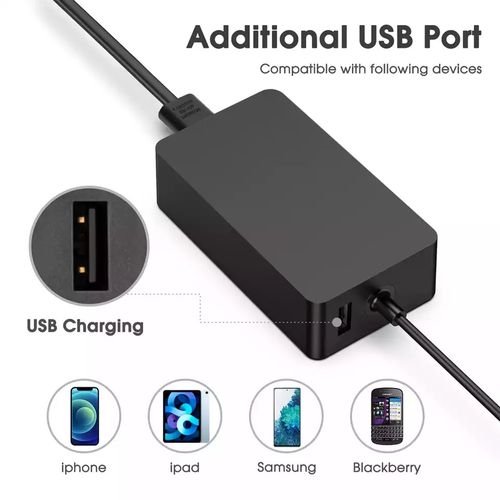 Adaptateur secteur15V 2.58A 44W pour ordinateur Microsoft Surface Book Pro 3 Pro 4 Pro 5 Pro 6