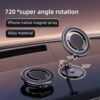 Support de téléphone de voiture magnétique en alliage d'aluminium, rotation à 1080