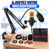 Ensemble complet de microphone   condensateur avec Carte Son