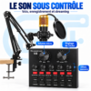 Ensemble complet de microphone   condensateur avec Carte Son