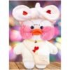 Canard en peluche blanc, personnage de dessin animé