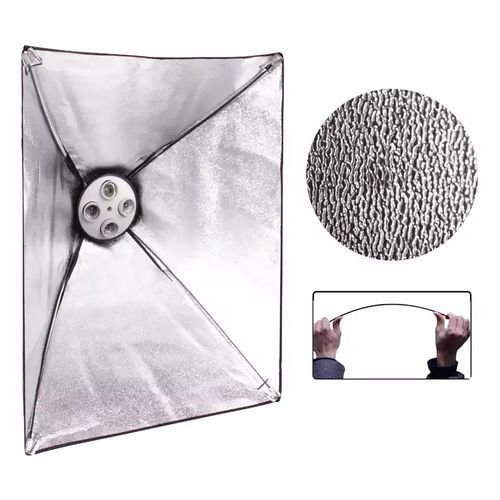 Puluz سوفت بوكس ​​50 × 70 سم ، 4 لمبات ، 1 ترايبود 200 سم ، استوديو تصوير فيديو