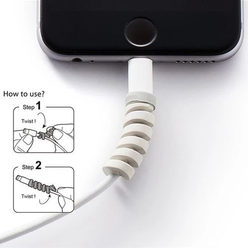 (4 pièce ) Câble de protection en spirale en silicone