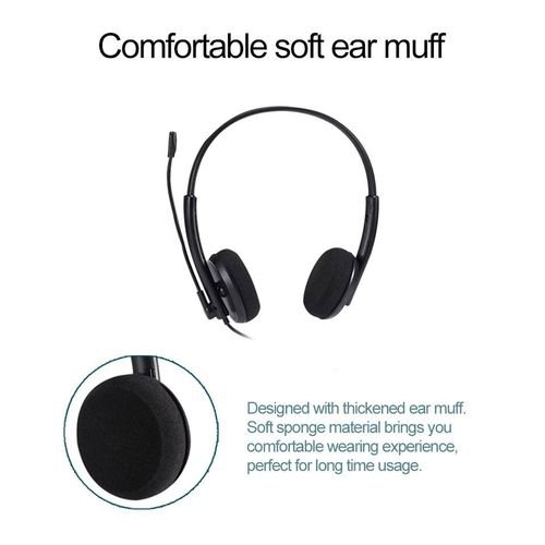 Casque Filaire USB Avec Micro Pour Centre D'appels De Bureau