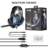 Onikuma casque de jeu PlayStation filaire stéréo casque de jeu casque avec Microphone LED lumières pour PC ordinateur portable tablette Xbox One