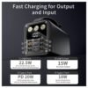 Konfulon Power bank 60000 mAh,charge rapide 22.5W,, éclairage LED