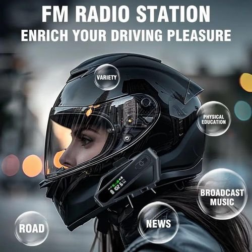 intercom Oreillette Bluetooth pour casque de moto portée de 500 mètres