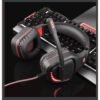 Ovleng Casque de jeu jack stéréo 3,5 mm avec microphone rotatif avec éclairage LED
