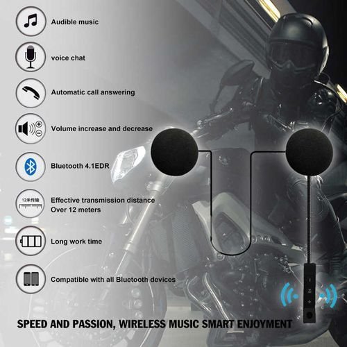 Casque sans fil Bluetooth 5.0 de moto Handsfree microphone écouteur sans fil