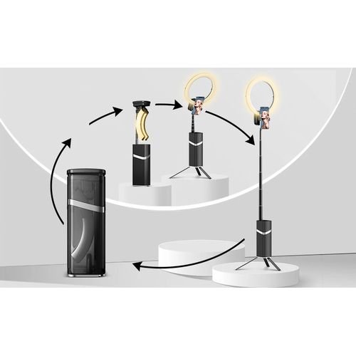 lumineux LED sans fil avec trépied, support de téléphone portable