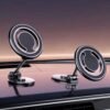 Support de téléphone de voiture magnétique en alliage d'aluminium, rotation à 1080