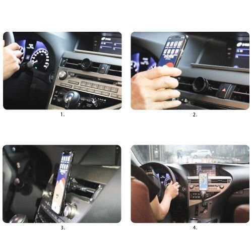 Bouton de volant rotatif à 360 ° et support de téléphone à ventouse,