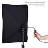 (2 pièces ) Kit de boîte à lumière pour photographie 50x70CM+2 trépied+2 ampoules