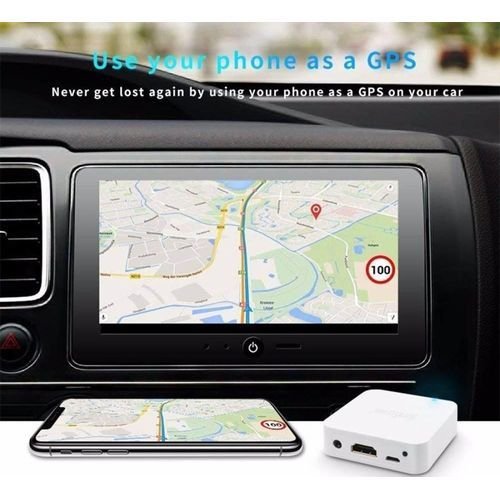 Présentoir WiFi pour voiture Partage de téléphone à affichage de voiture Airplay Allshare Cast Miracast DLNA en miroir Mirrast Supporte IOS - Android Navigation GPS avec sortie RCA (CVBS) et HDMI