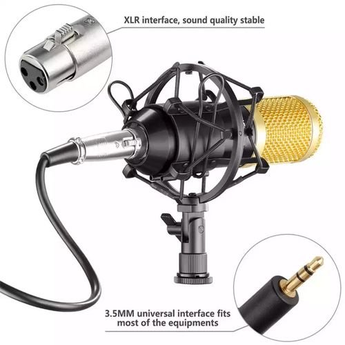 ميكروفون بمكثف BM-800 مع بطاقة صوت بلوتوث رئيسية v8