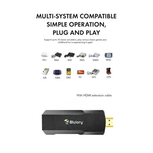 2 en 1 TV BOX Android 4K et Console de jeu vidéo 10 000 jeux avec 2 manettes
