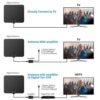 Antenne HDTV intérieure amplifiée noire pour VHF FM numérique UHF Power 40 milles