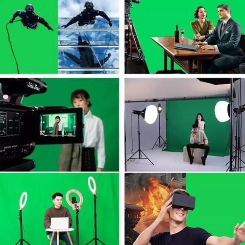 Puluz Support d'arrière-plan 2x3m réglable pour Photo, avec 3 Couleur vert + rouge + bleu