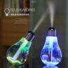 humidificateur d'air en forme d'ampoule avec lumière LED, brumisateur d'aromathérapie pour le bureau à domicile