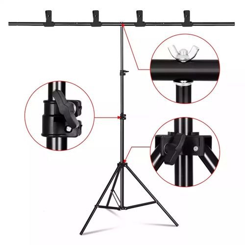 General Support d'arrière-plan en métal pour studio Photo (2m x 2m)