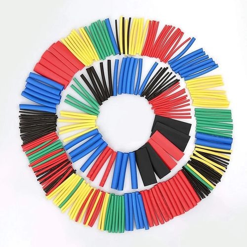 328 pièces,de tubes thermorétractables en polyoléfine
