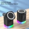 Chargeur magnétique sans fil avec lumière RGB pour iOS Android AirPods iWatch