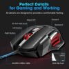 SH 3200 DPI réglables et 7D LED Optique Souris de jeu filaire USB pour Gamer PC, semi mécanique