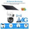 Caméra de surveillance extérieure PTZ IP 4G solaire 8MP
