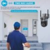 Caméra de surveillance extérieure PTZ IP 4G solaire 8MP