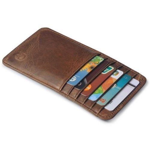 Tcetoctre Slim Titulaire de la Carte de Crédit Mini Portefeuille Etui ID Bourse Bourse Pochette Noir