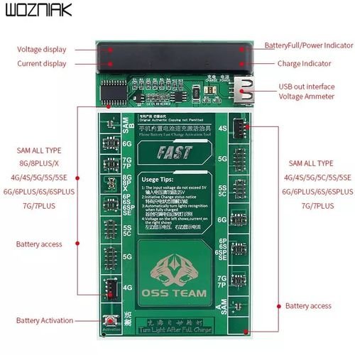 Carte de recharge et d'activation de batterie de téléphone portable 2 en 1 pour iPhone 7 7Plus 6 6s 5 5s 4 4s Outil de réparation de smartphone