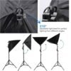 (2 pièces ) Kit de boîte à lumière pour photographie 50x70CM+2 trépied+2 ampoules