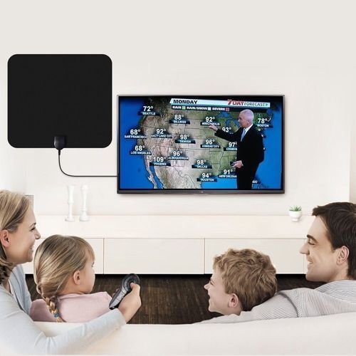 Antenne HD TV intérieure amplifiée avec un appareil TNT  pour VHF FM numérique UHF Power 40 milles