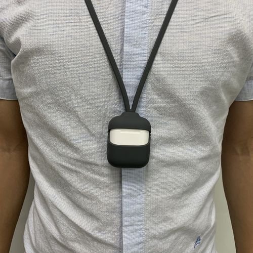 Coque en Silicone housse de protection peau avec sangle antichoc pour Airpod 1/2