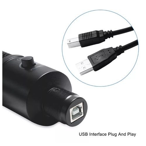 Pack USB Microphone de Studio avec carte son V8 et son Support Flexible