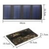 20W / 30W 5V USB قابلة للطي الألواح الشمسية للتخييم والمشي لمسافات طويلة