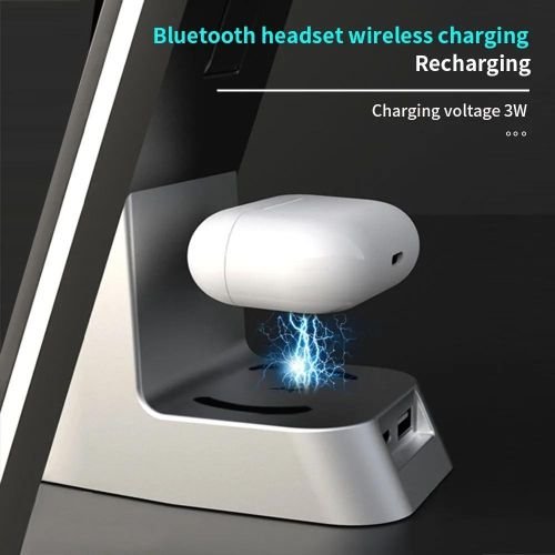 5 en 1 Chargeur sans fil 30W charge rapide avec affichage de l'heure