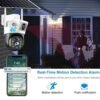 Caméra de surveillance extérieure PTZ IP 4G solaire 8MP