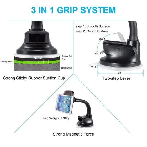 Véhicule Magnétique Tableau de Bord Support Stand Pour Téléphone portable HUD Universel De Voiture Support de Téléphone Cradle 360 Degrés de Rotation BRIGHT