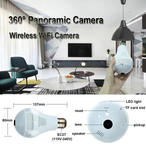 Caméra de surveillance panoramique IP WiFi HD 1080P