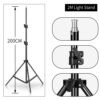 (2 pièces ) Kit de boîte à lumière pour photographie 50x70CM+2 trépied+2 ampoules